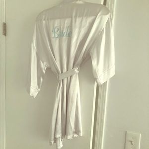Silk bridal robe